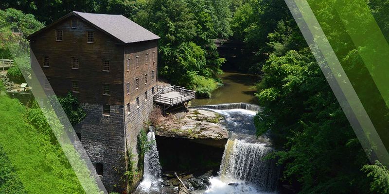 Lanterman's Mill and the waterfall view Lanterman's Mill and the waterfall view