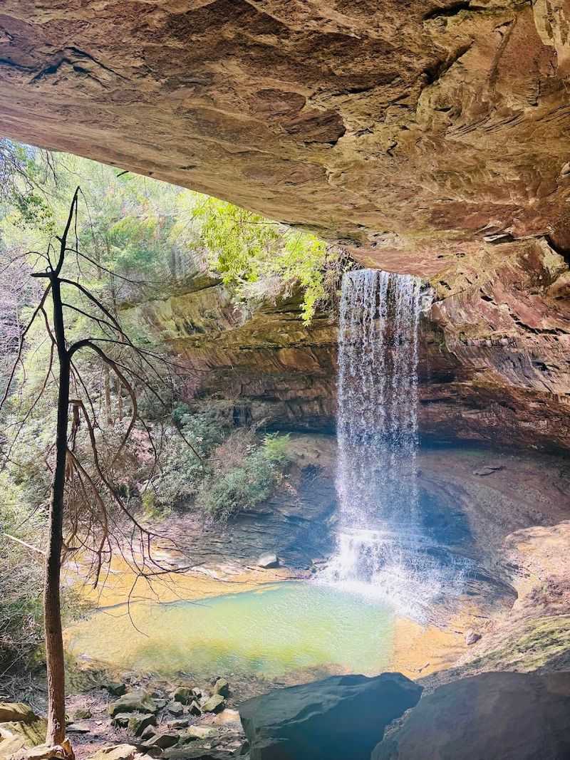 Northrup Falls Feels Hidden Beneath A Natural Rock Shelter