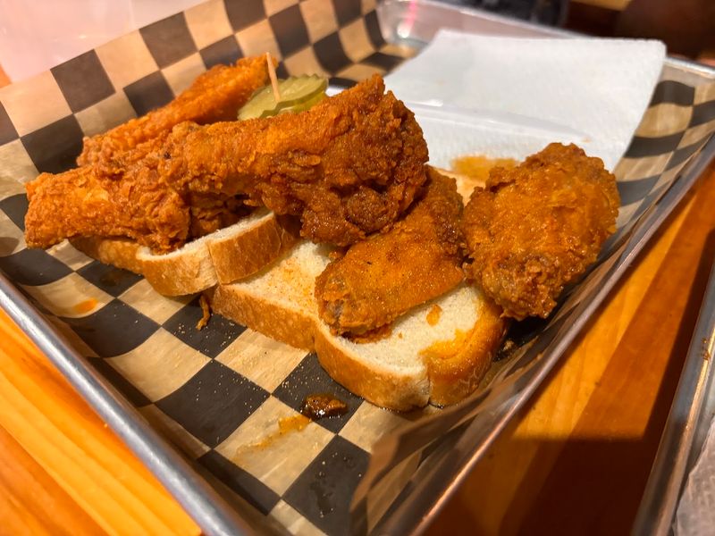 Ordering Nashville Hot Chicken on White Bread With Pickles Ordering Nashville Hot Chicken on White Bread With Pickles