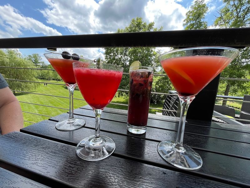 Outdoor dining pairs perfectly with the drinks