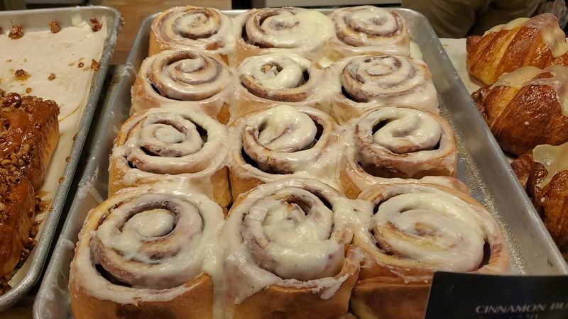 Pillowy cinnamon buns with gooey swirls