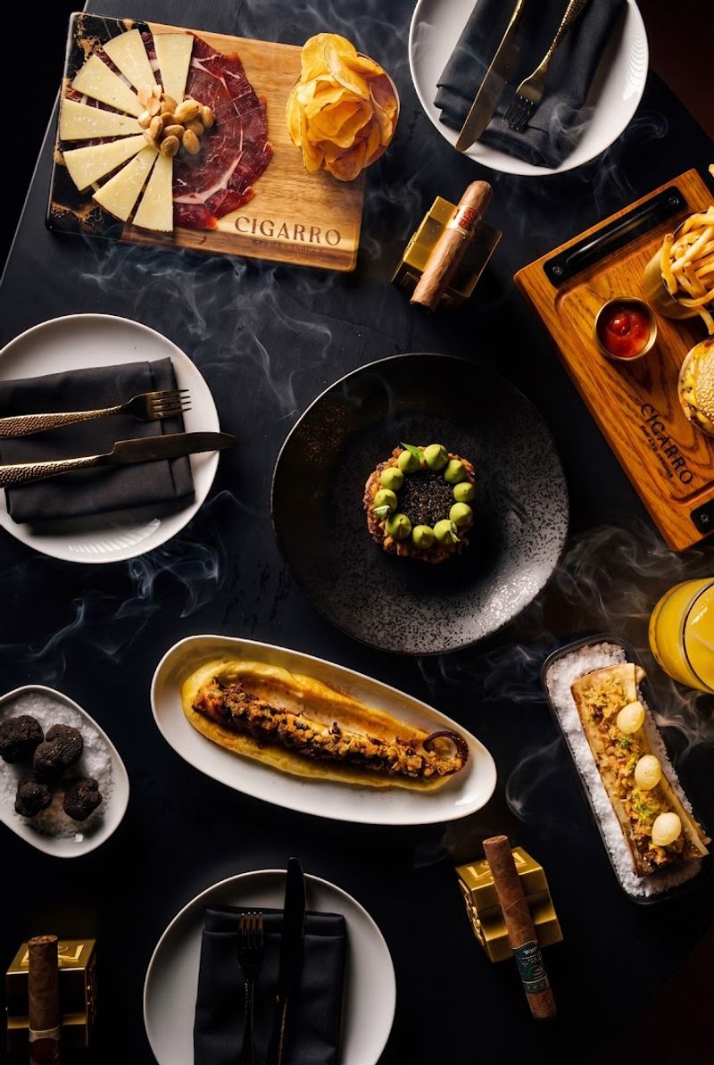 Premium cigars meet real dinner plans on Main Street