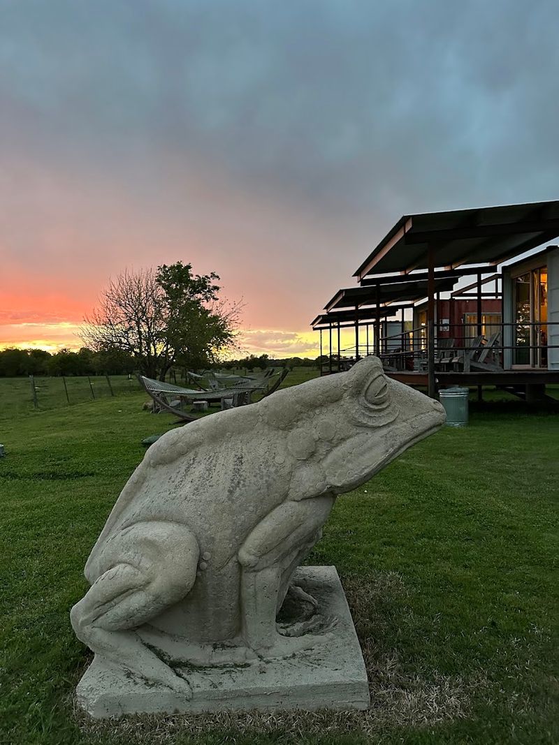 Property Filled with Outdoor Art and Vintage Seaplane Cockpit