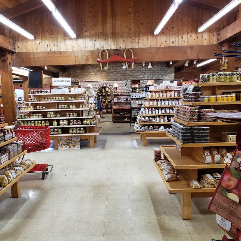 Shelves full of local flavor