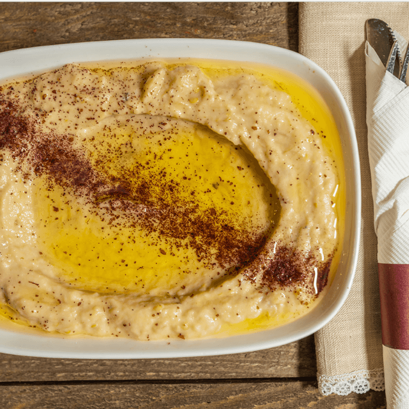 Start with the hummus and baba ghanoush Start with the hummus and baba ghanoush