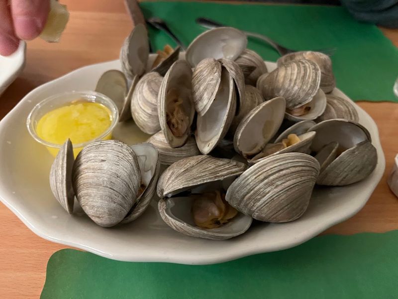 Steamed clams and seafood platters are as memorable as the décor