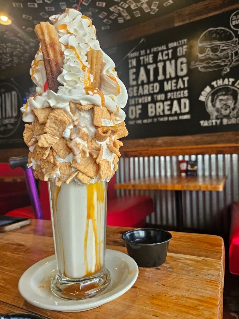 The Milkshakes Arrive Piled High With Treats The Milkshakes Arrive Piled High With Treats