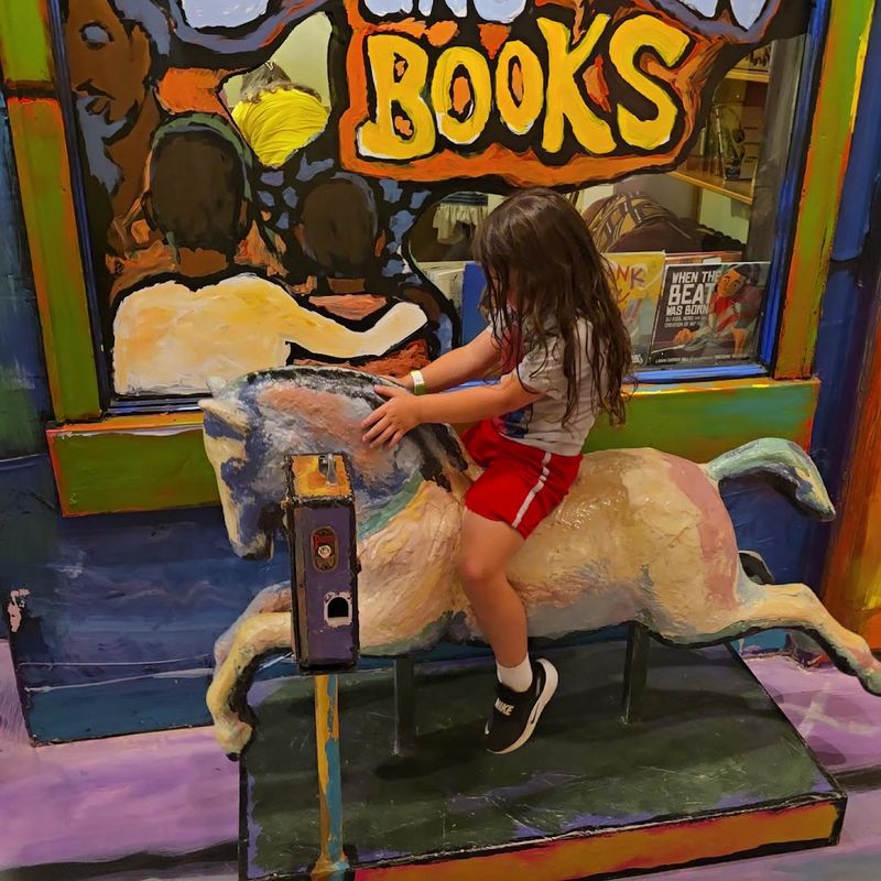 The bookstore, cafe, and spaces beyond the exhibits