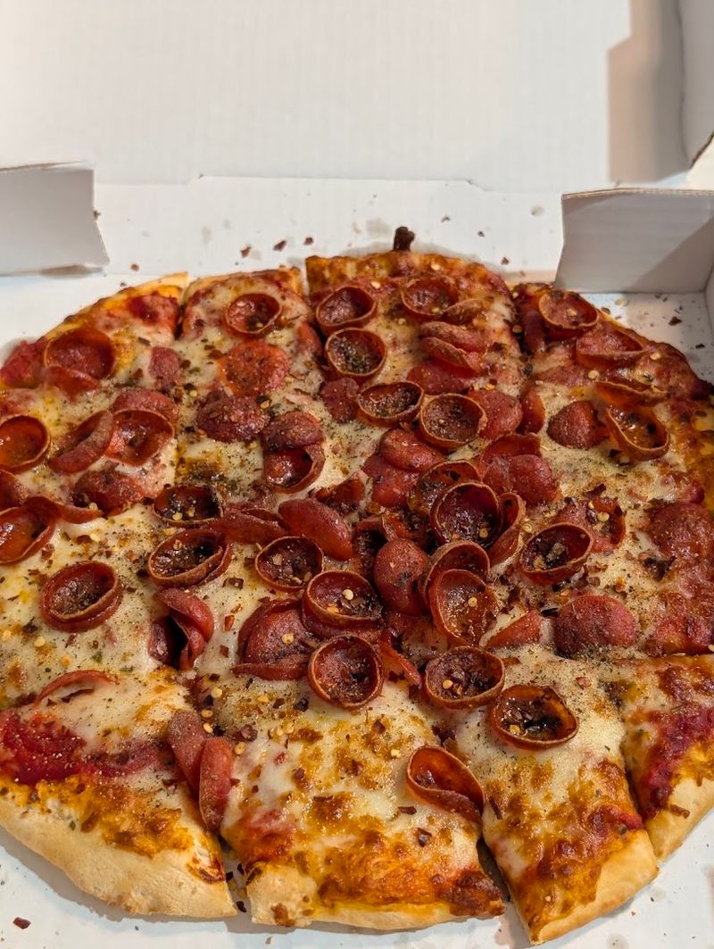 The famous thin crust and signature sauce