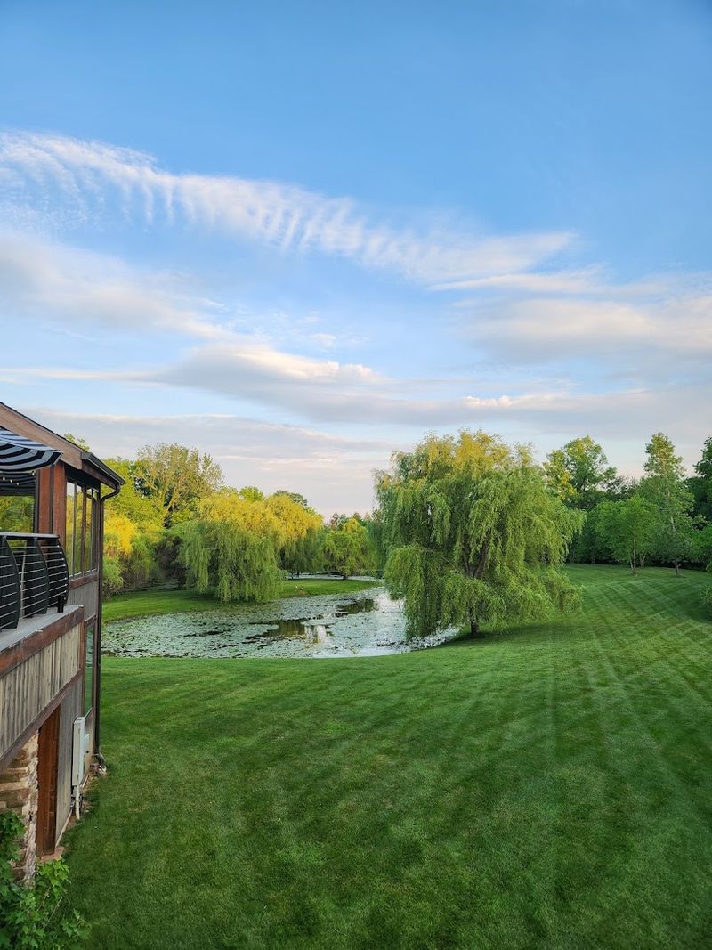 The pond view makes every table feel special