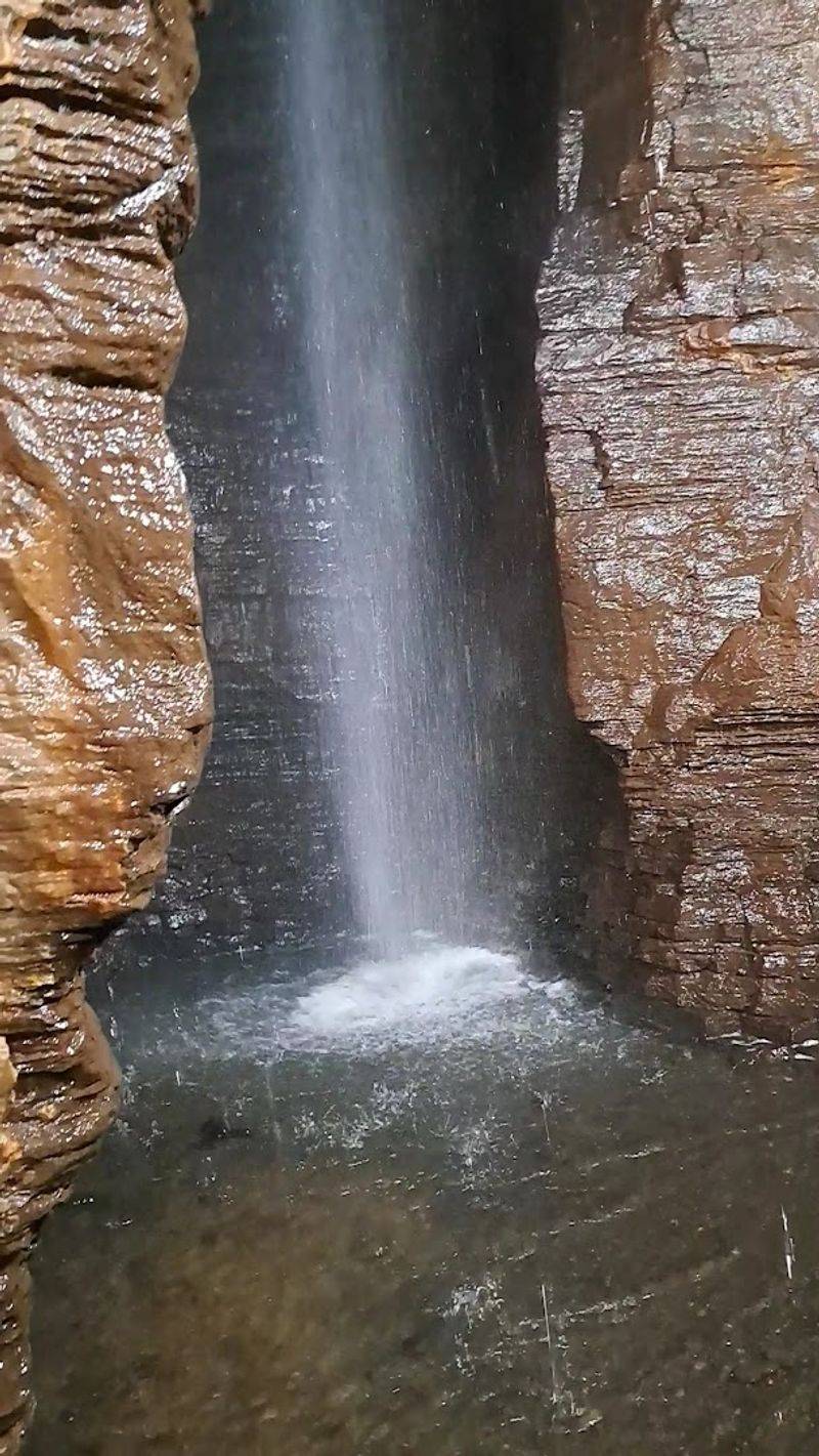 The underground waterfall is the unforgettable payoff The underground waterfall is the unforgettable payoff