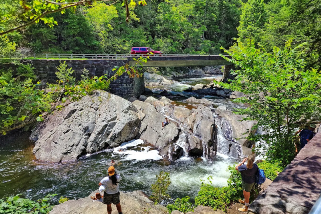 This Roadside Tennessee Waterfall Was Created by Accident and It's One of the Smokies' Easiest Scenic Stops