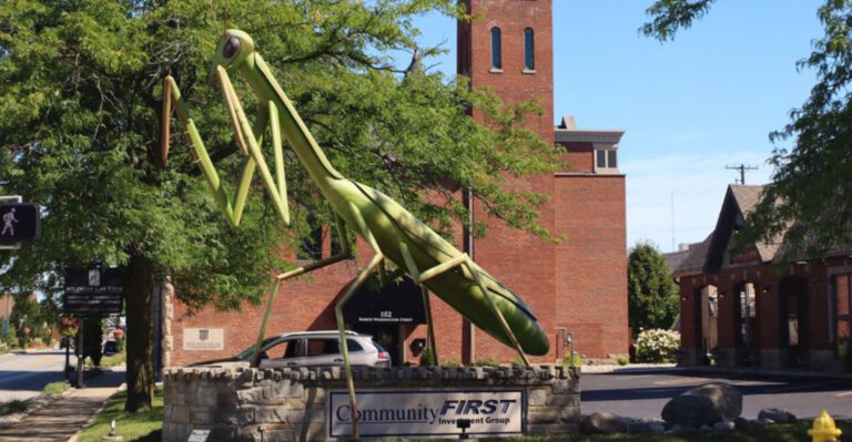 A 17-Foot Super Bug Sculpture Towers Over This Indiana Downtown