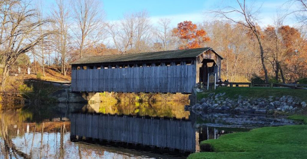 A Little-Known Michigan Covered Bridge Stretches An Impressive 100 Feet