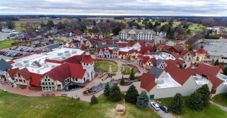 A Nostalgic Michigan River Town Is Famous for Chicken Dinners and Permanent Holiday Magic