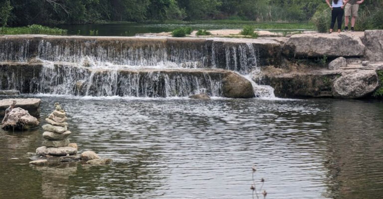 A Short 1.3-Mile Hike Leads to a Double Waterfall and Crystal-Clear Creek in Texas