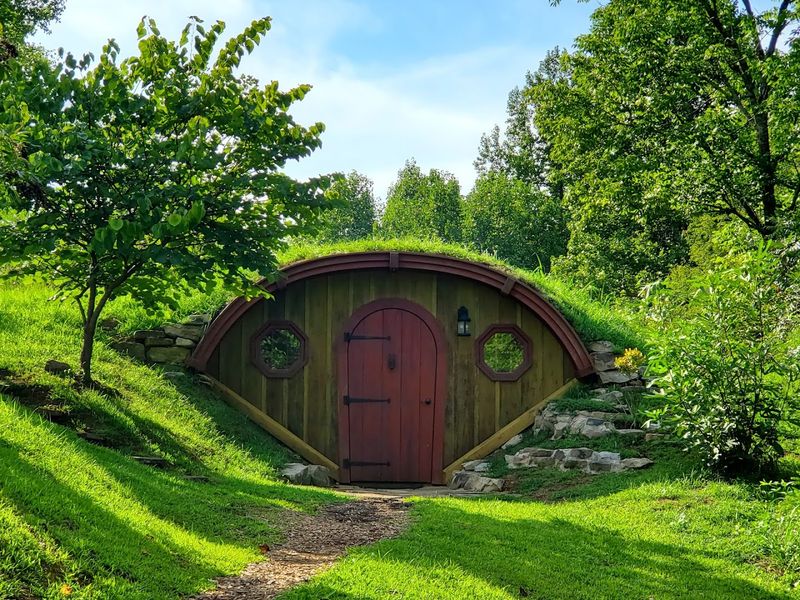 The Hobbit Homes Are Built Right Into The Hillside The Hobbit Homes Are Built Right Into The Hillside