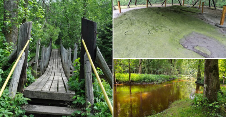 Hidden Stone Stories Wait Inside This Quiet Michigan Forest Shrine