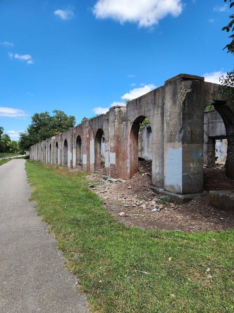 Brick Giants Rising Beside the Trail