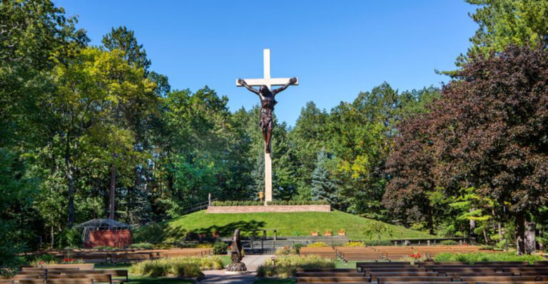 This 55-Foot Crucifix Towers Over One Of Michigan’s Most Remarkable Sacred Sites