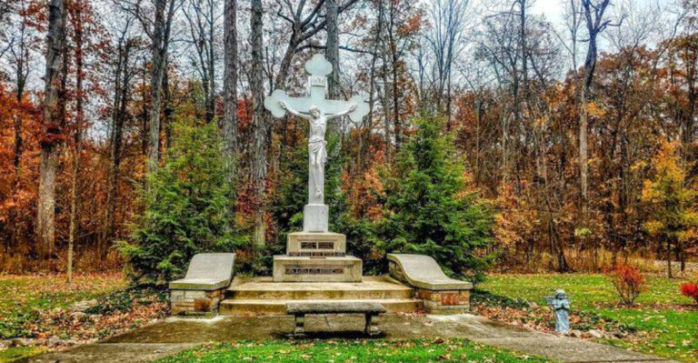 This Peaceful Ohio Shrine Is Home To Wooded Paths, Grottos, And A Remarkable Pilgrimage Story