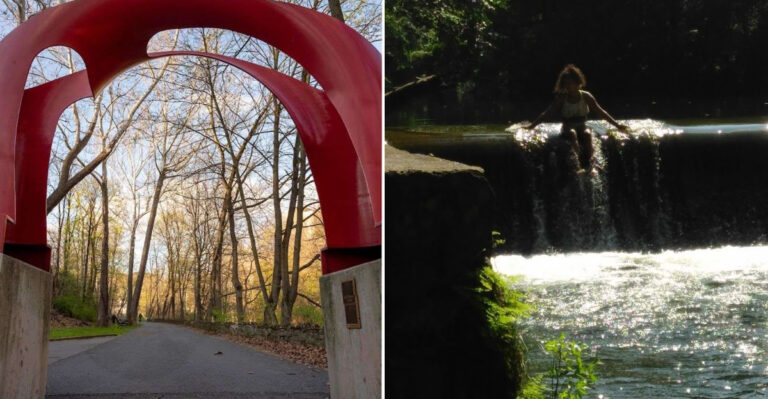 This Pennsylvania Forest Walk Reveals A Surprising Outdoor Art Display Along The Trail