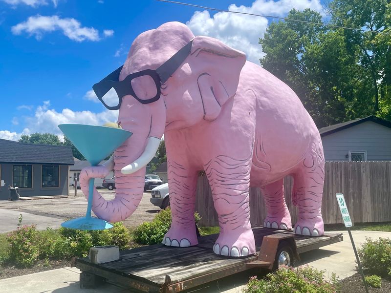 Martini-Drinking Pink Elephant (Fortville) Martini-Drinking Pink Elephant (Fortville)