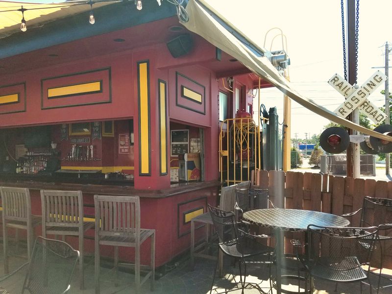 A Patio With A Caboose Surprise