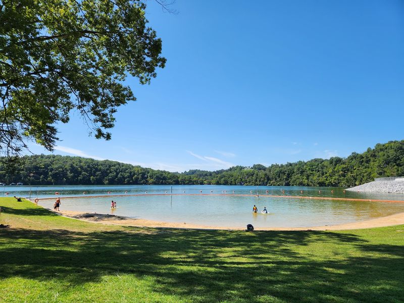 A Real Sandy Beach Right in the Mountains
