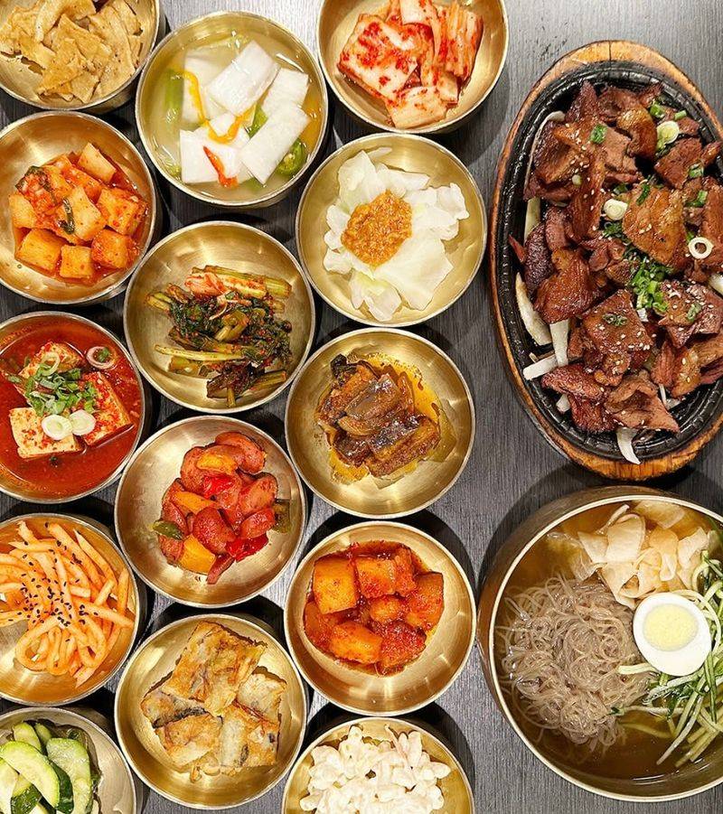 Banchan Spread That Rivals the Main Event