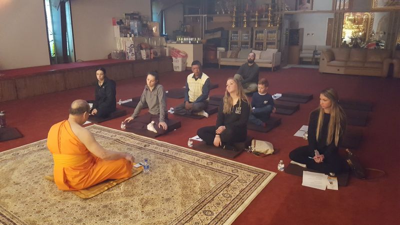 Beyond the plates, a meditation center still shapes the day Beyond the plates, a meditation center still shapes the day