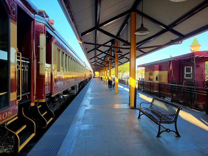 Boarding at the Historic Grapevine Depot