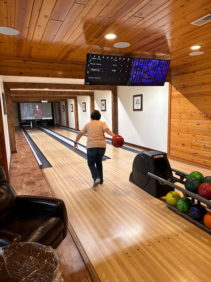 Bowling Lanes In The Basement, Because Ordinary Cabins Are Boring Bowling Lanes In The Basement, Because Ordinary Cabins Are Boring