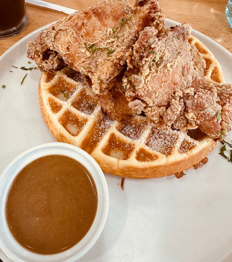 Chicken and Waffles Eggs Benedict and Burgers Go Far Beyond Pancakes Chicken and Waffles Eggs Benedict and Burgers Go Far Beyond Pancakes