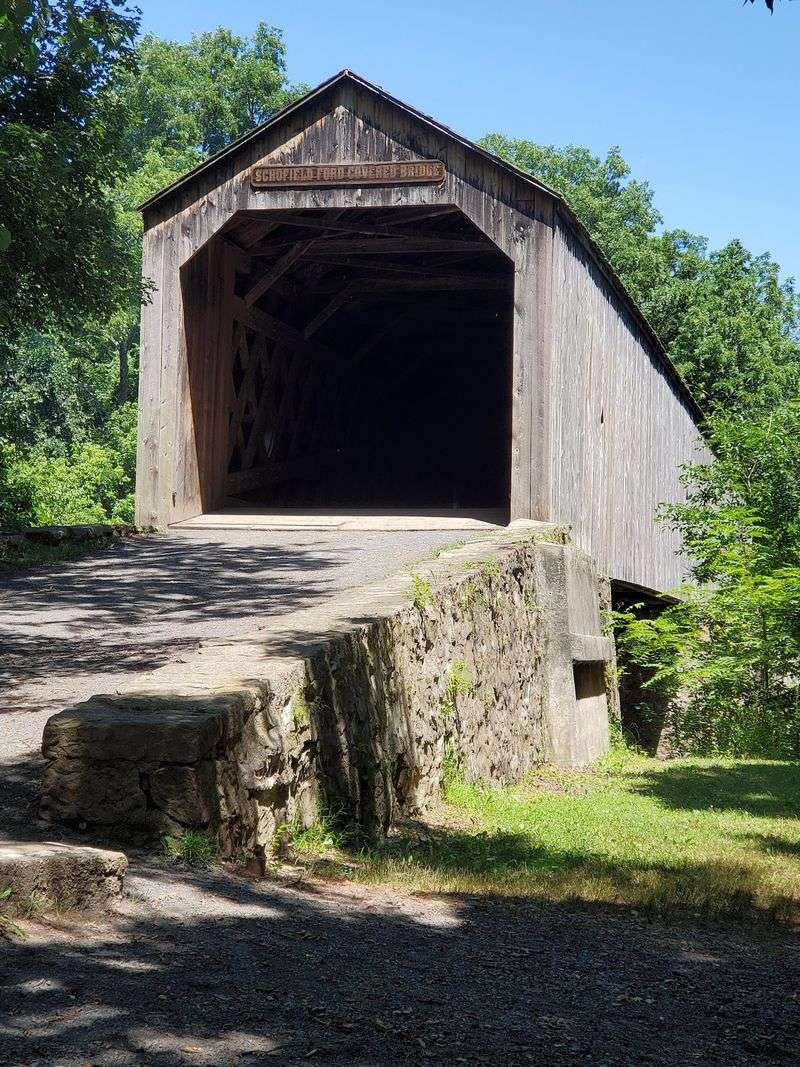 Covered Bridge Charm Around The Bend