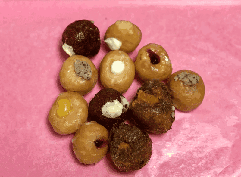 Donut Holes With Cream Cheese Surprises