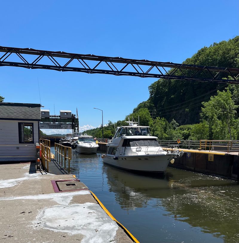 Erie Canal Lock 18 & Five Combines Sculpture - Cohoes