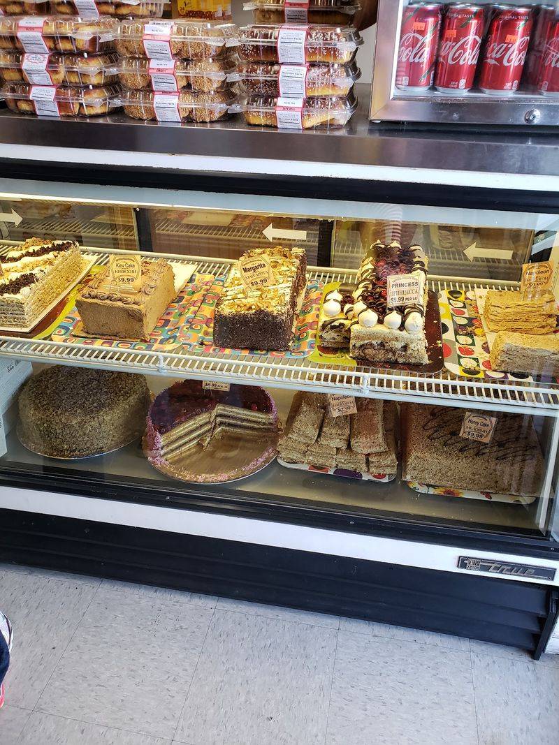Fresh Bakery Cases With European Pastries Fresh Bakery Cases With European Pastries