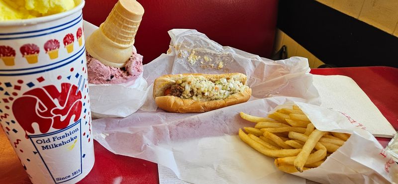 Hot Dogs, Fries, and Grape on the Side
