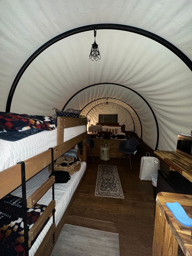 Inside, the Rustic Look Comes With Plenty of Modern Comforts Inside, the Rustic Look Comes With Plenty of Modern Comforts
