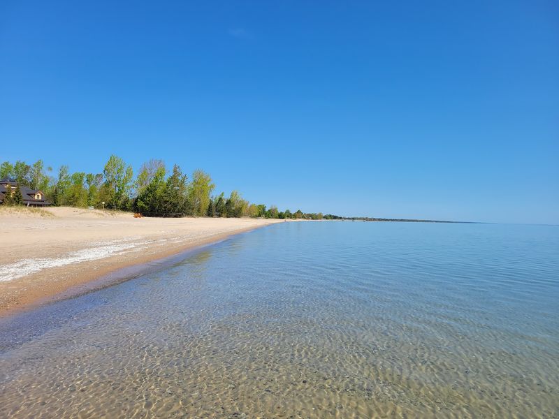 Lake Huron swimming with a sandy, shallow start Lake Huron swimming with a sandy, shallow start