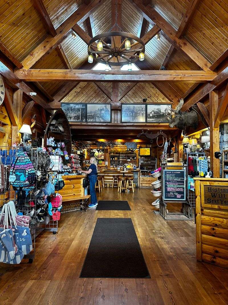 Log Walls, Axes, And A Northwoods Entrance