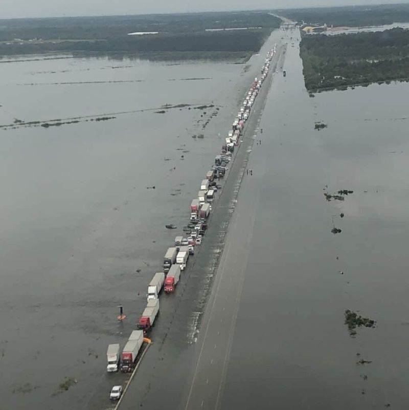Never Drive Through Flooded Roads Never Drive Through Flooded Roads