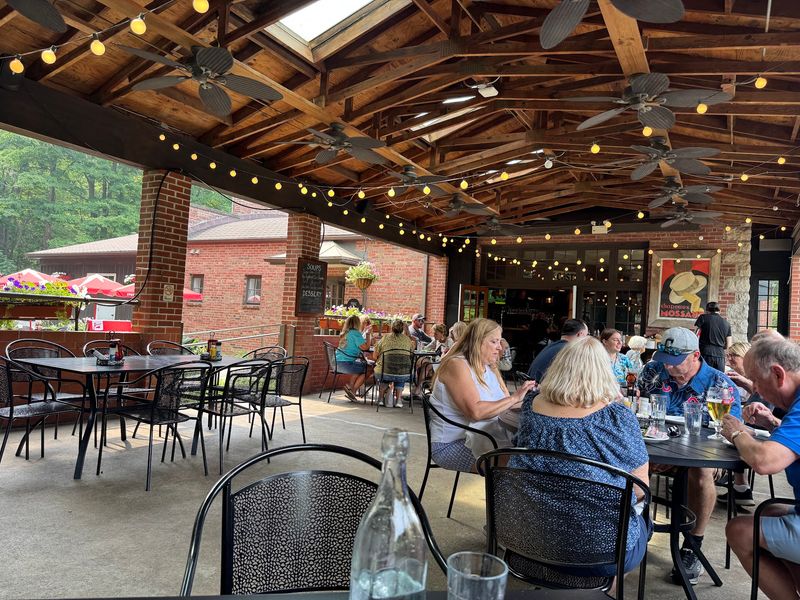 Patio seating adds to the whole experience