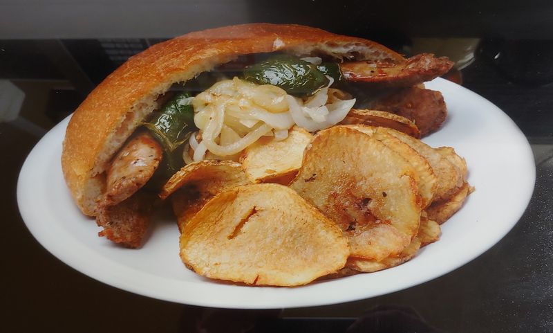 Pizza Bread Potatoes Peppers and Onions Create a True Jersey Original Pizza Bread Potatoes Peppers and Onions Create a True Jersey Original