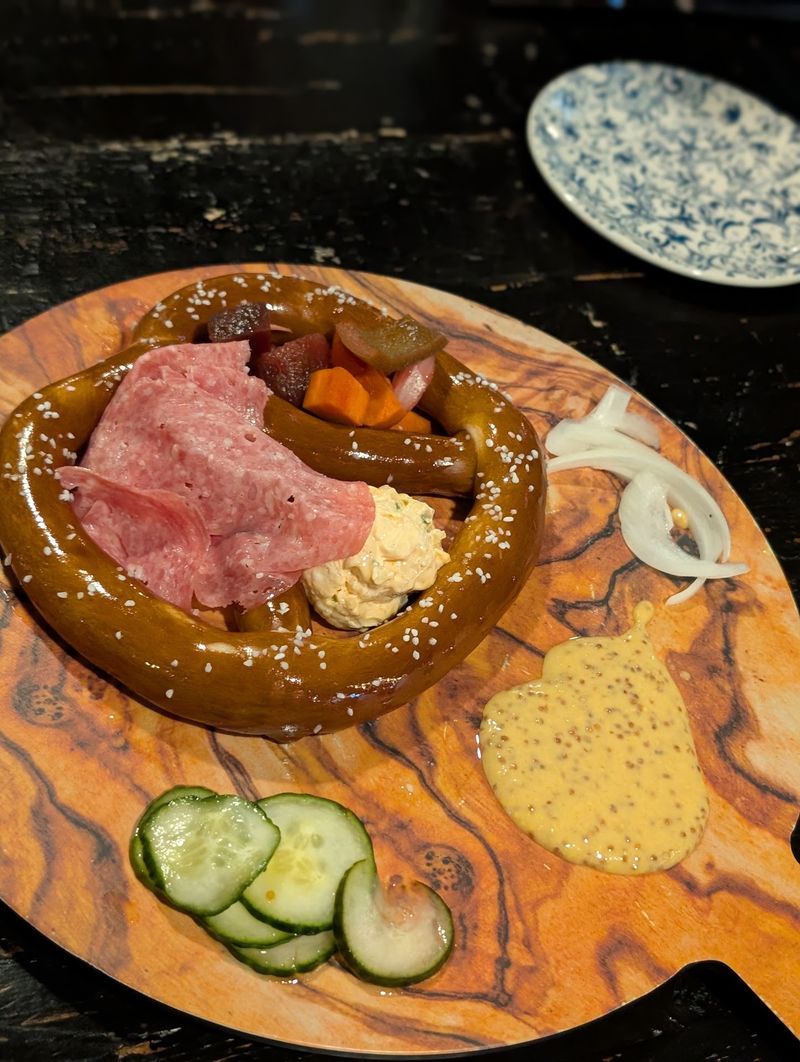 Start with the pretzel, then look toward schnitzel and bratwurst