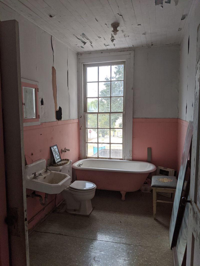 The Pink Bathroom Door That Closes By Itself The Pink Bathroom Door That Closes By Itself