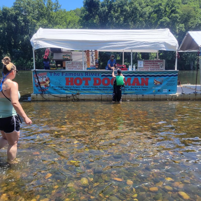 The River Hot Dog Man Makes Lunch Part of the Adventure The River Hot Dog Man Makes Lunch Part of the Adventure