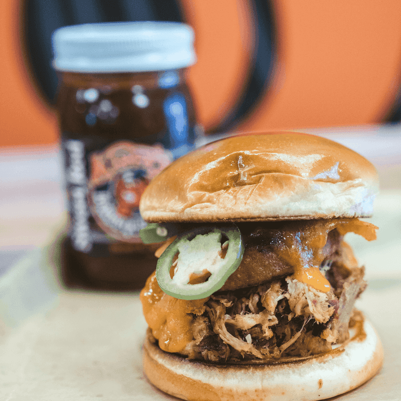 The bun holds up like a champ