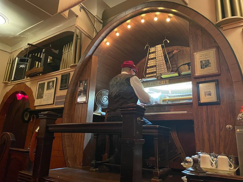 The piano does not stay in the background